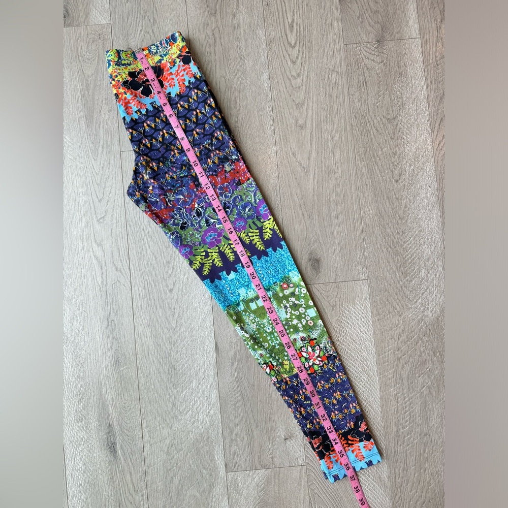 Desigual Johanna Vibrant Floral Indie Bohemian Colorful Leggings Size Medium - Picture 14 of 15